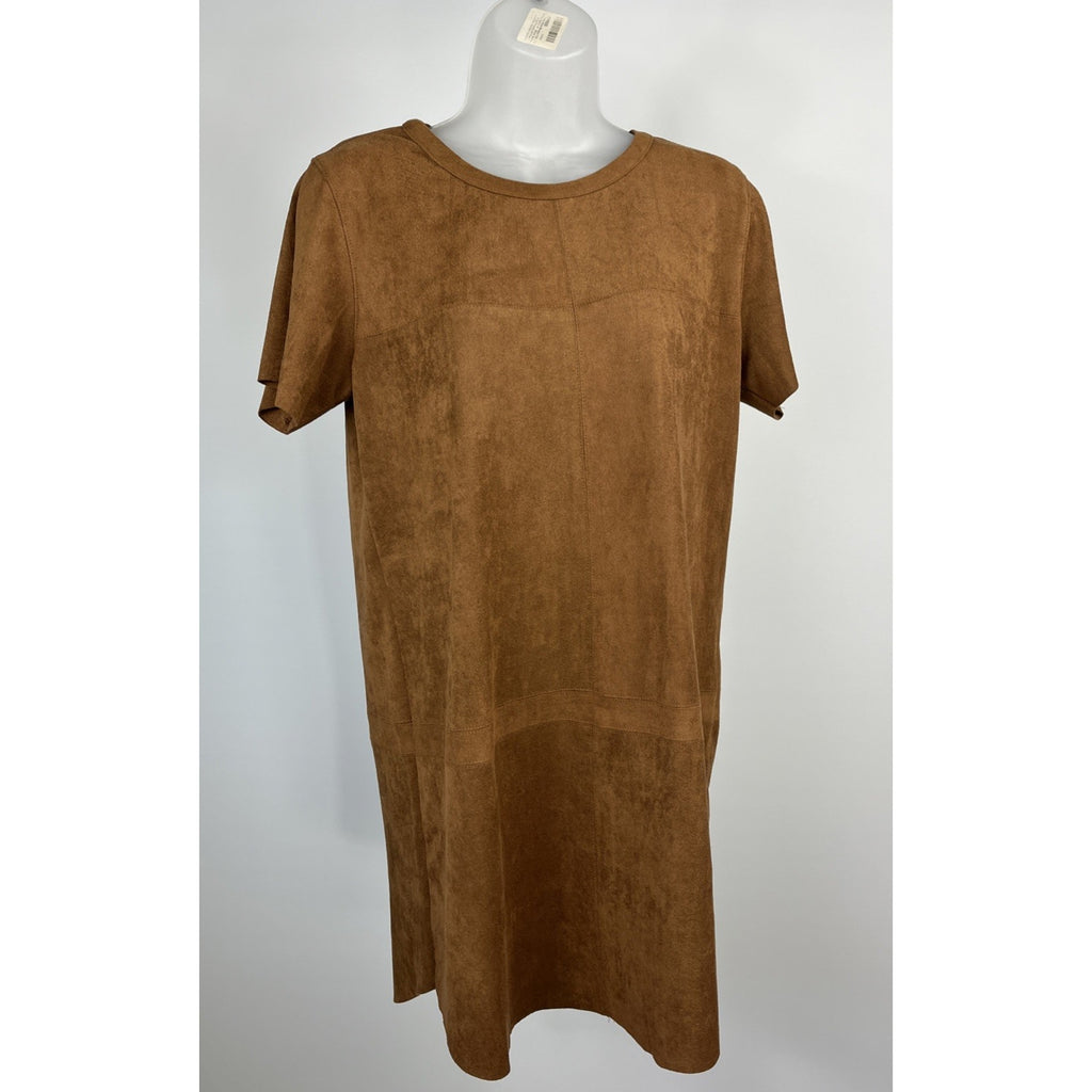 Olivaceous South Moon Under Brown Microfiber Mini Dress Womens Medium Faux Suede