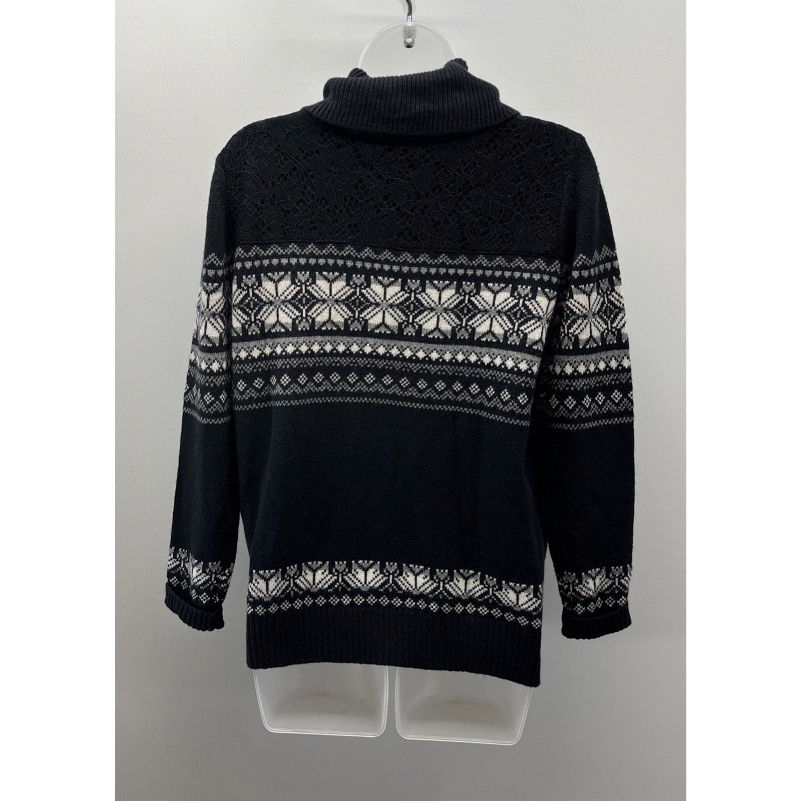 Talbots Merino Wool Cotton Festival Turtle Neck Sweater