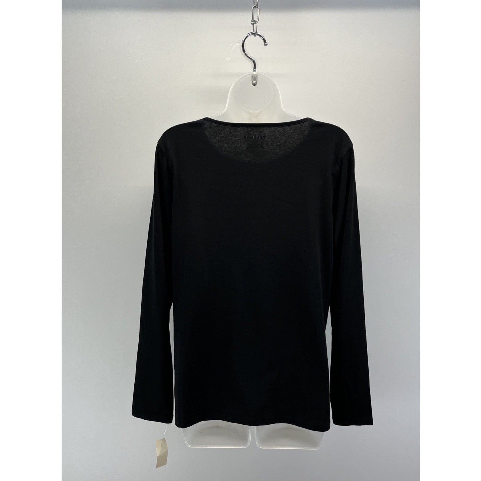 NWT Beautiful Women's M Talbots Black Sequined Design Long Sleeve Knit Top