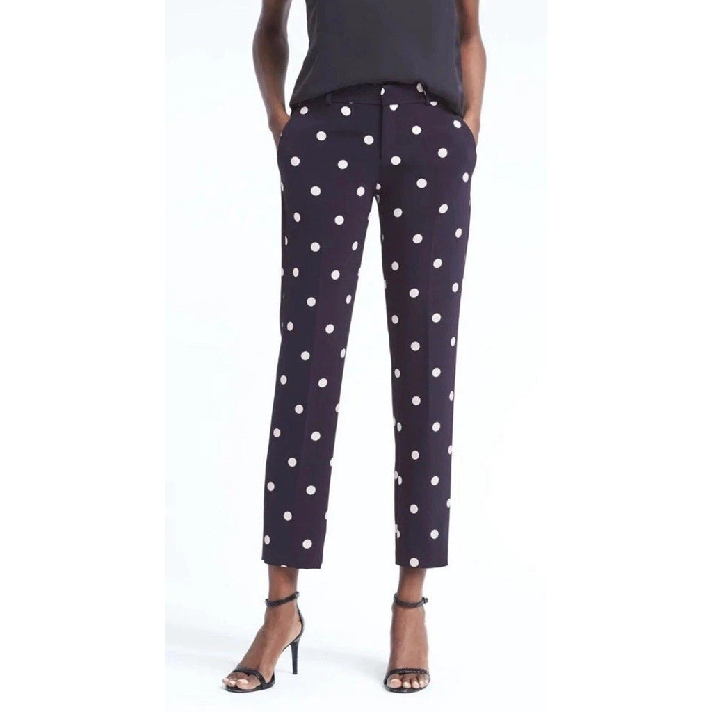 NWT Banana Republic Avery-Fit Dot Pant, Navy SIZE 14