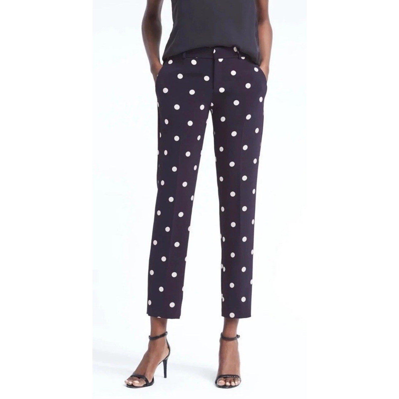 NWT Banana Republic Avery-Fit Dot Pant, Navy SIZE 14