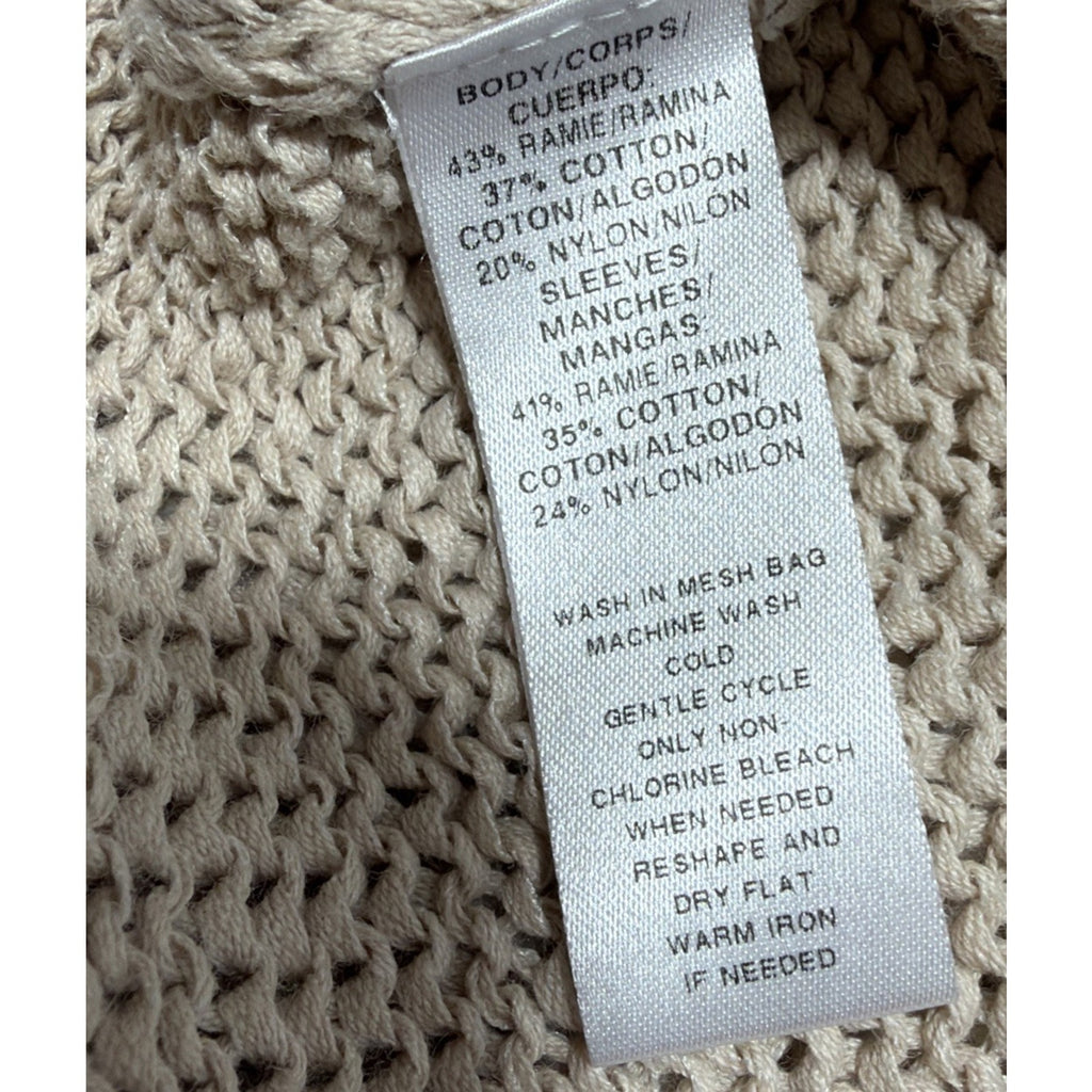 Loft Ann Taylor Sweater Women XSP Long Sleeve tan beige pullover Lightweight