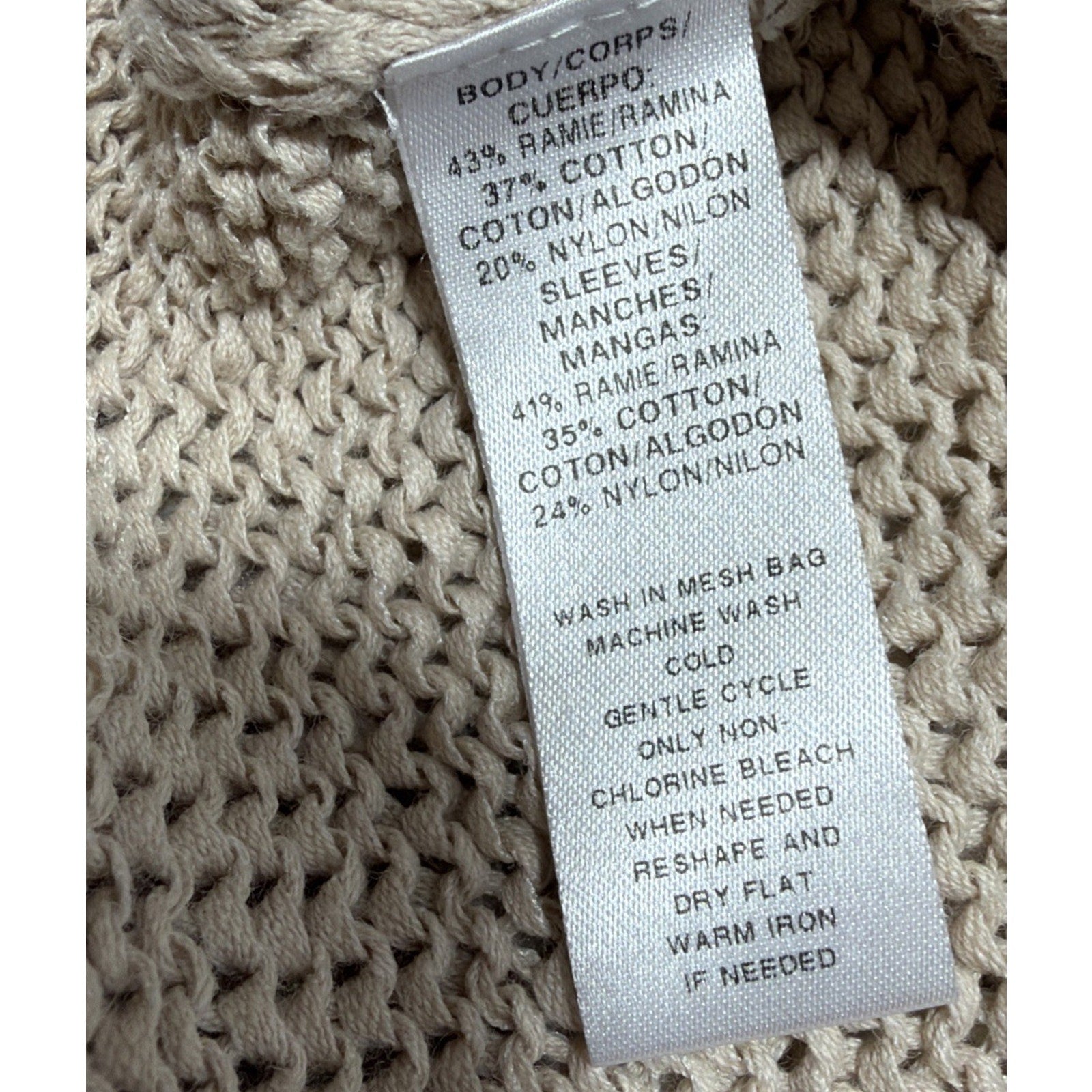 Loft Ann Taylor Sweater Women XSP Long Sleeve tan beige pullover Lightweight