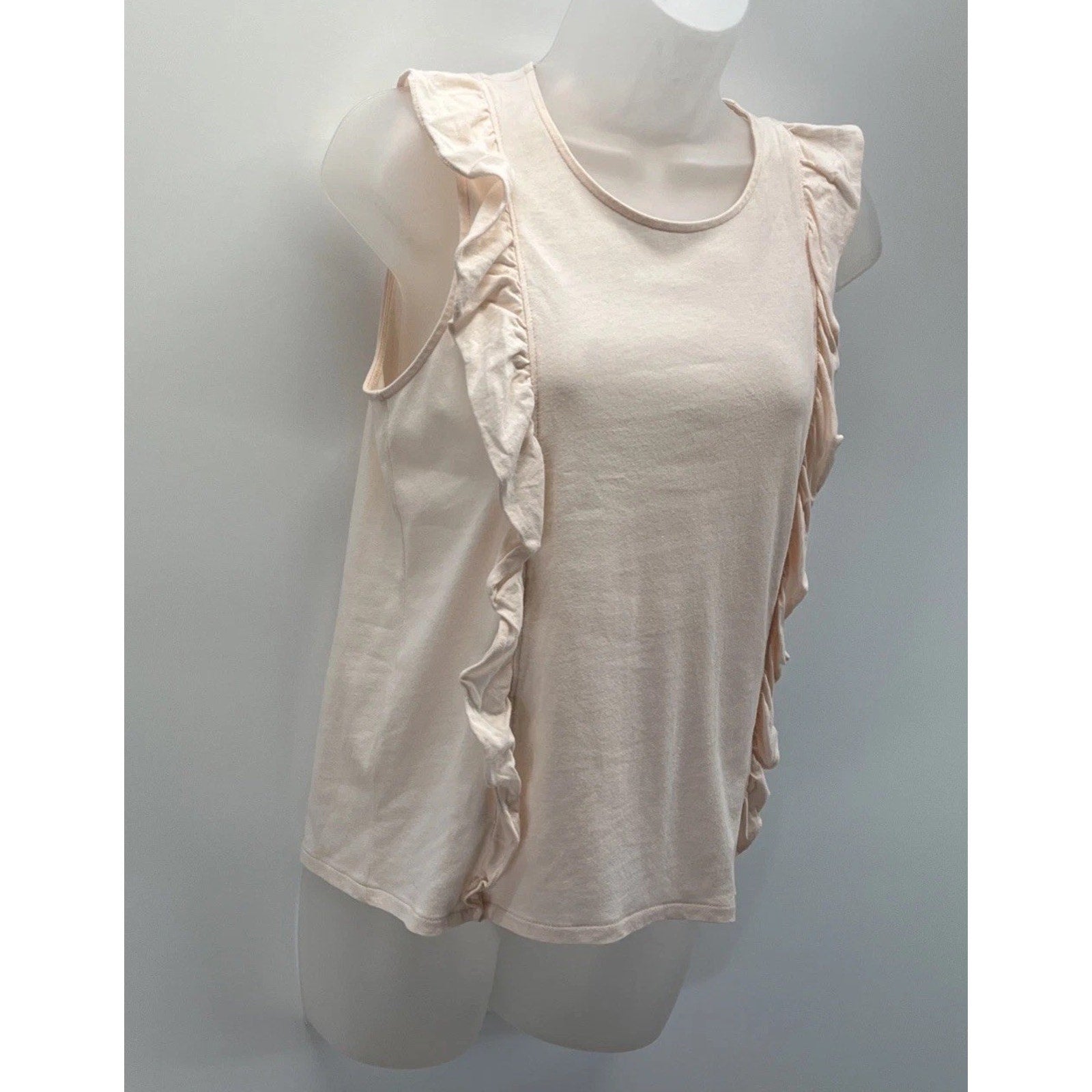 J.Crew women’s Pink ruffle Tank top Size XS