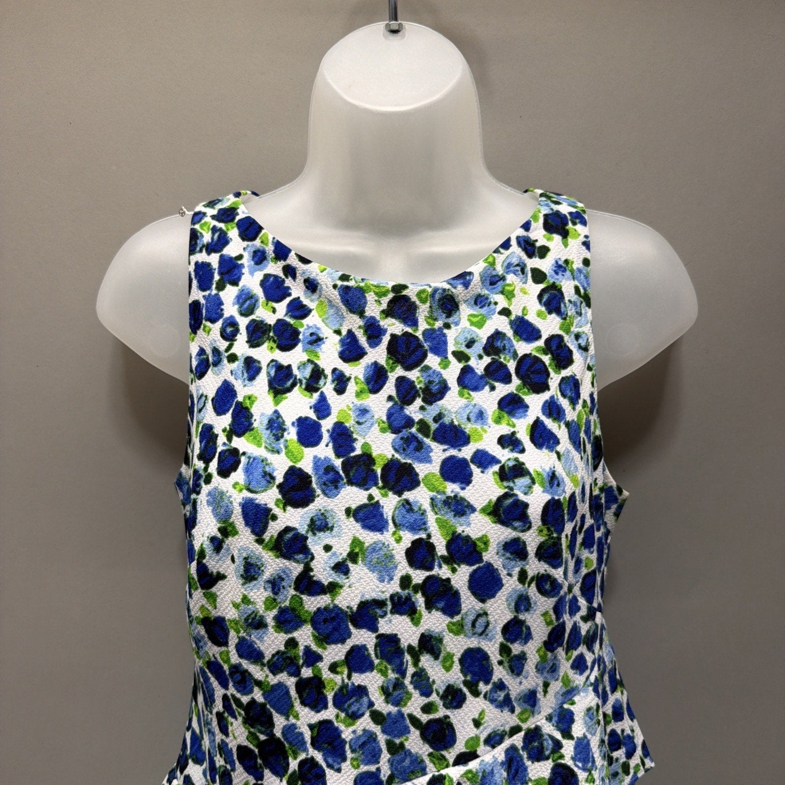 LAUREN RALPH LAUREN Women's 4 Printed Ruffled Crepe A-Line Dress Lined Excellent