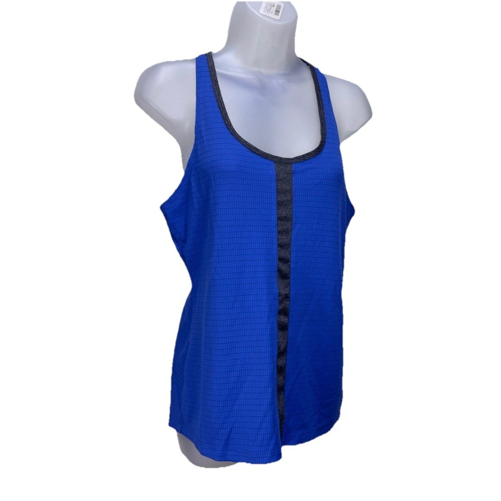 Avia Activewear Tank Top Women's Size M Purple Gray Strappy Back Polyester Blend