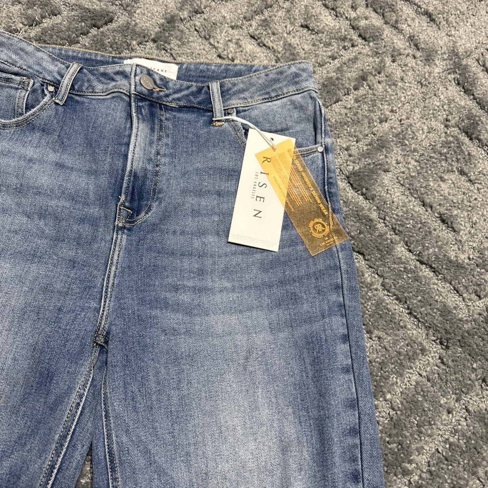 Risen LA Ashley jeans 15/32 Waist Distressed Wide Leg High Rise Women’s New