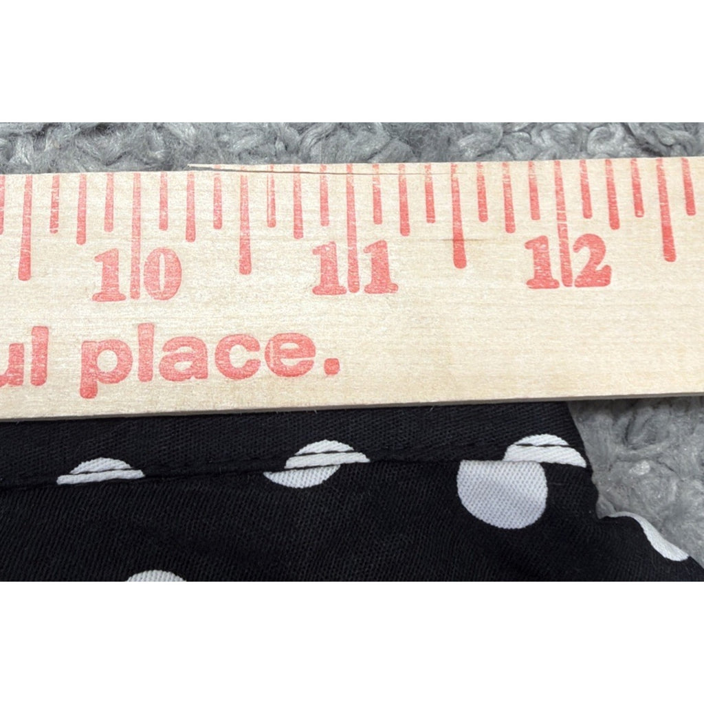 Black Butterfly Retro Black and White Polka Dot Swing Skirt Girls 9-10 NWT
