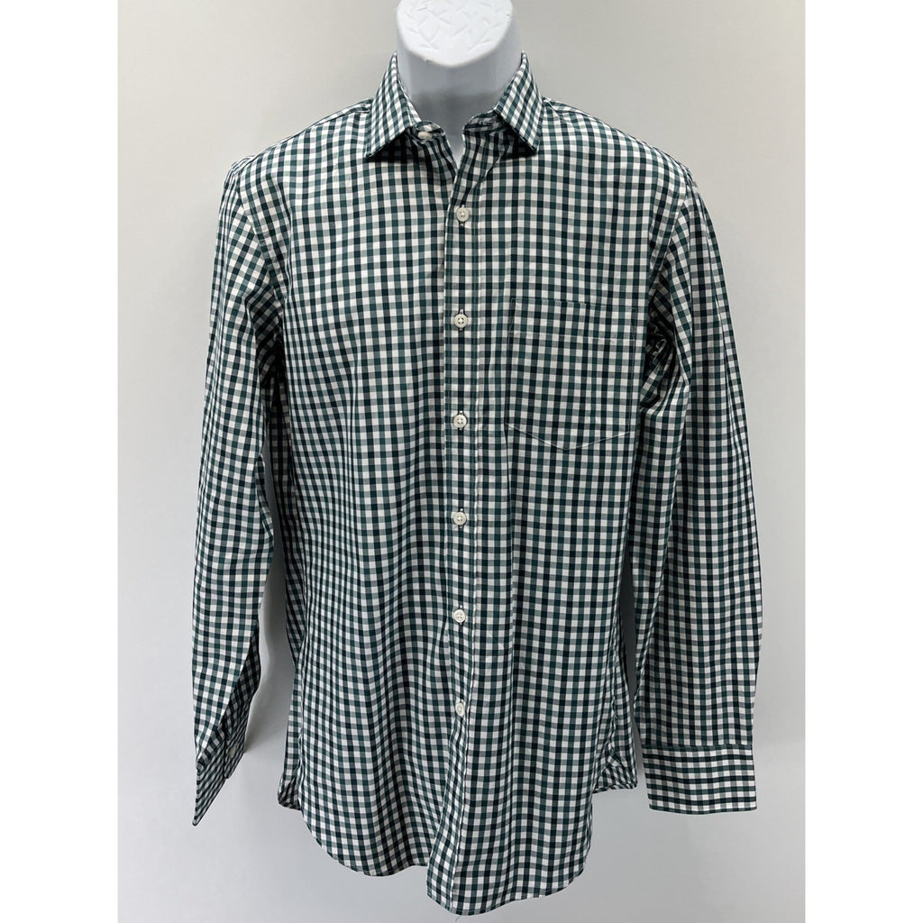 J Crew Thompson Premium Shirting Long Sleeve Lightweight Button Up Green Size S