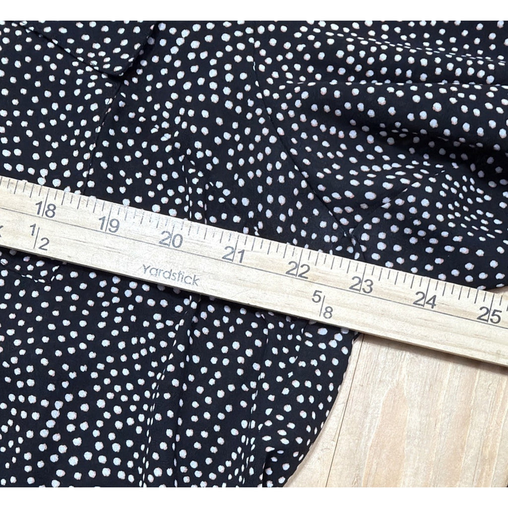 EXPRESS Black White Zipper V-Neck Career Top Roll Up Tab Sleeve XL