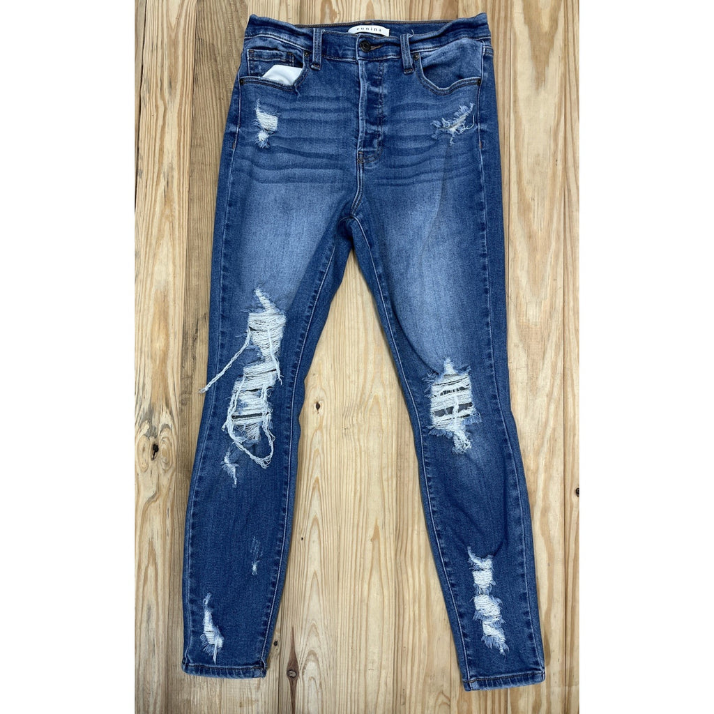 Women’s Eunina Bella Super High Rise Skinny Ankle Jeans Size 9