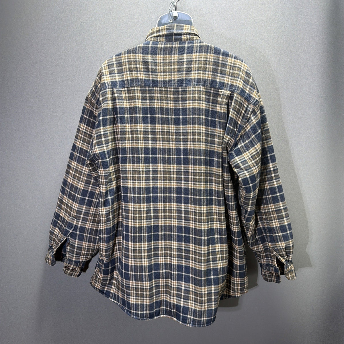 American Blue Authentic Men’s Size XL Lined Long Sleeve Plaid Flannel Shacket