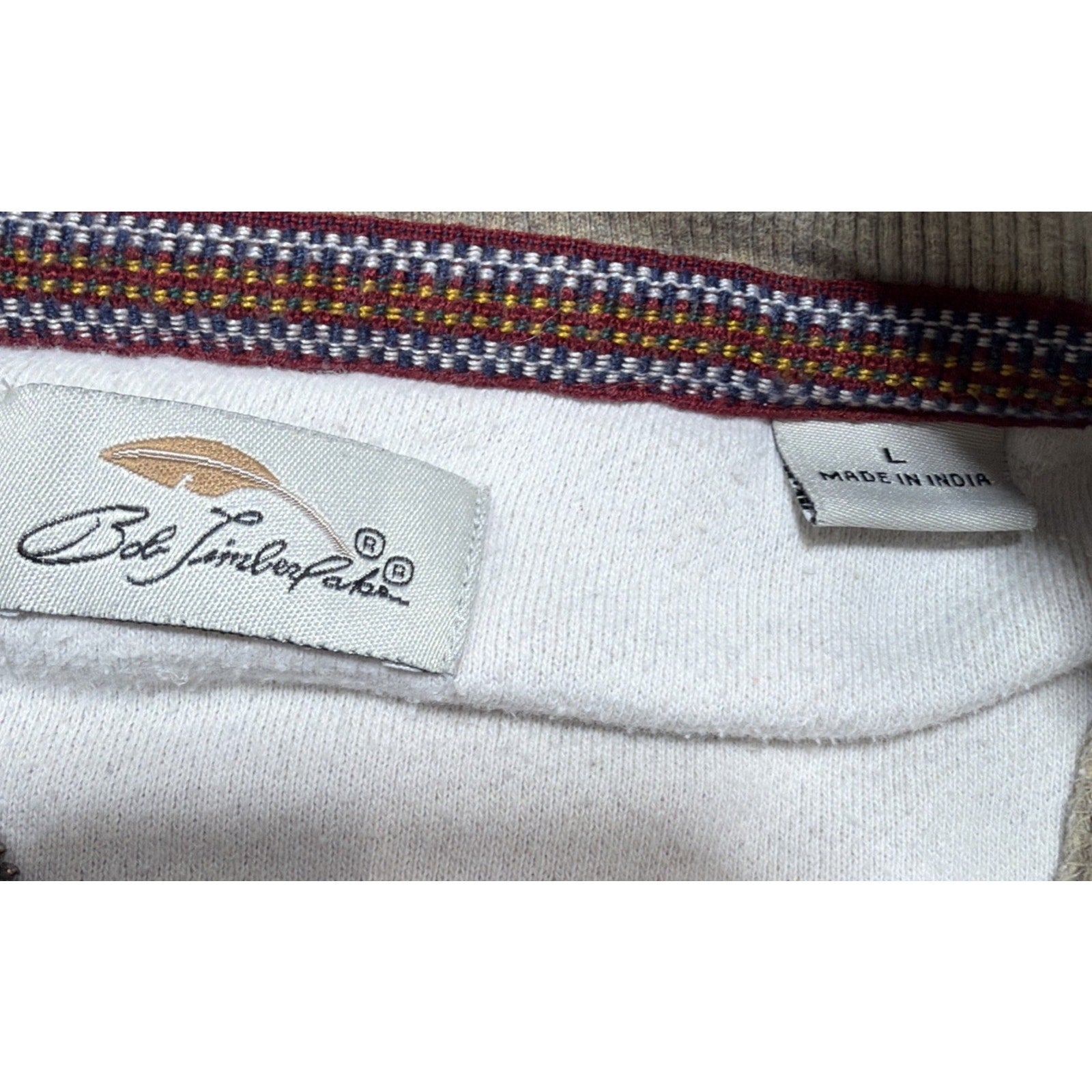 Mens’s Tan 1/4 Zip Sweatshirt Sz L Bob Timberlake Comfortable Preppy
