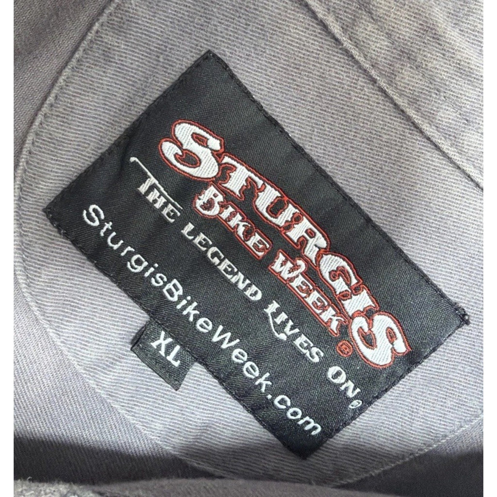 Sturgis Bike Week 2005 South Dakota Sleeveless Button Front Shirt Biker