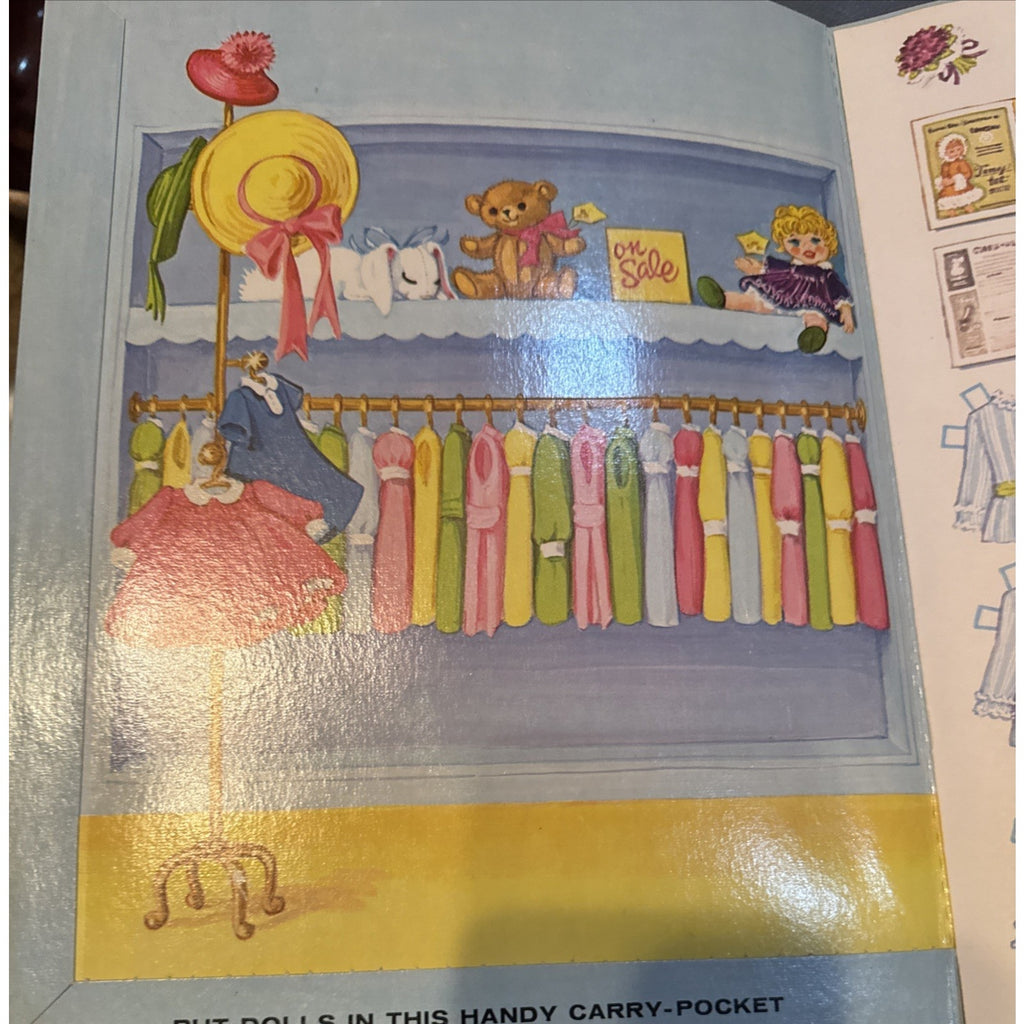 Vintage 1969 Whitman Tiny Tot Shop Paper Dolls Kathy Lawrence UNCUT Complete