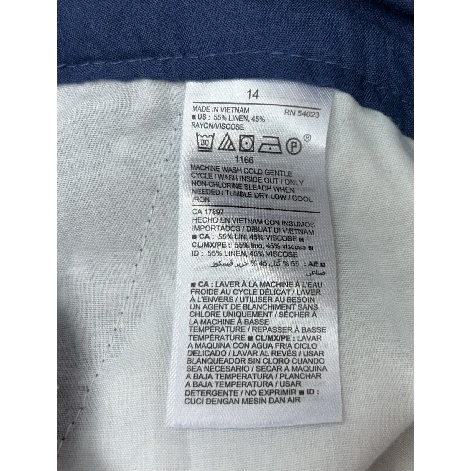 Old Navy Everyday Short Linen Blend Multicolor Floral Size 14 Beach Resort.