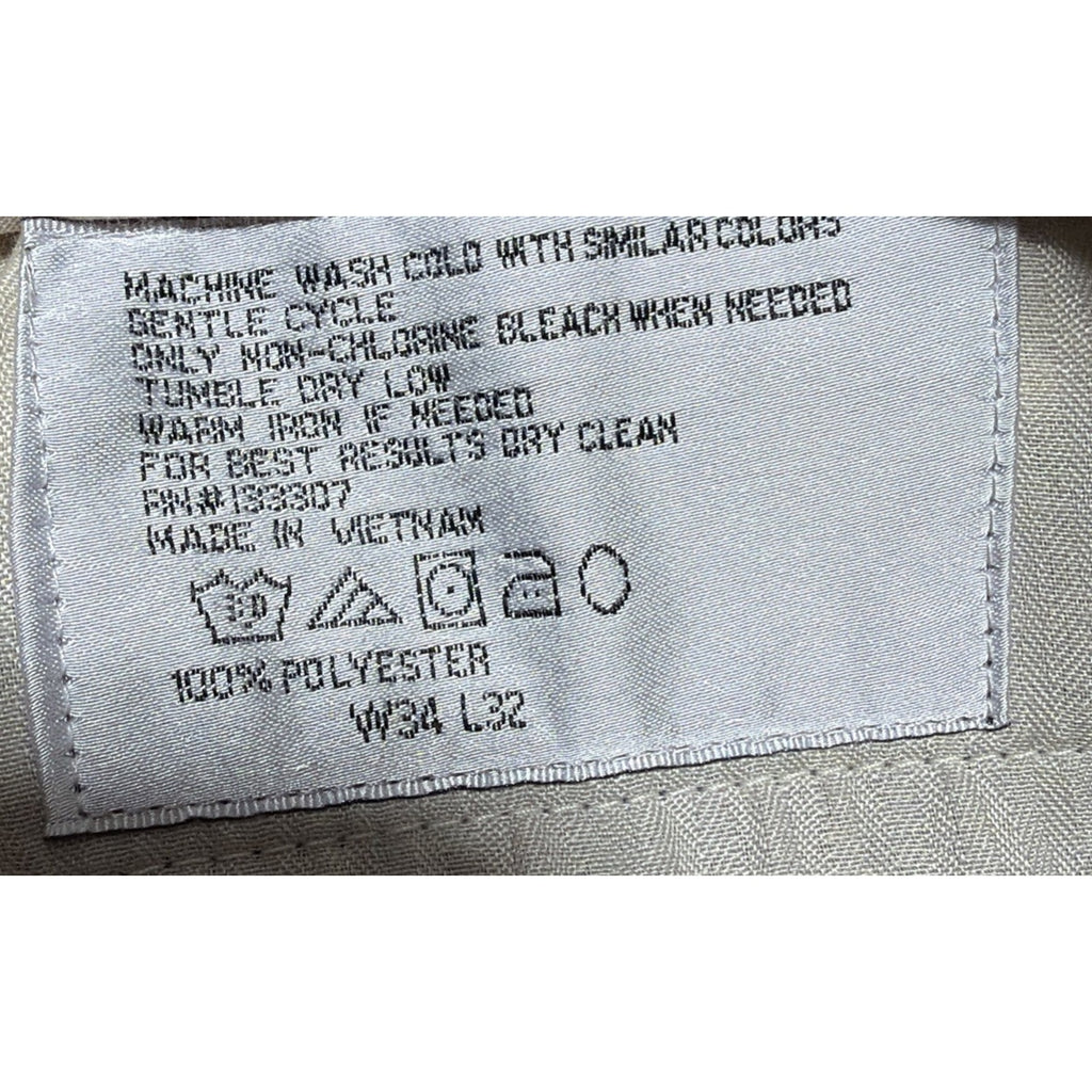 Geoffrey Beene Dress Pants Mens 34x32 Gray Stretch Flat Front
