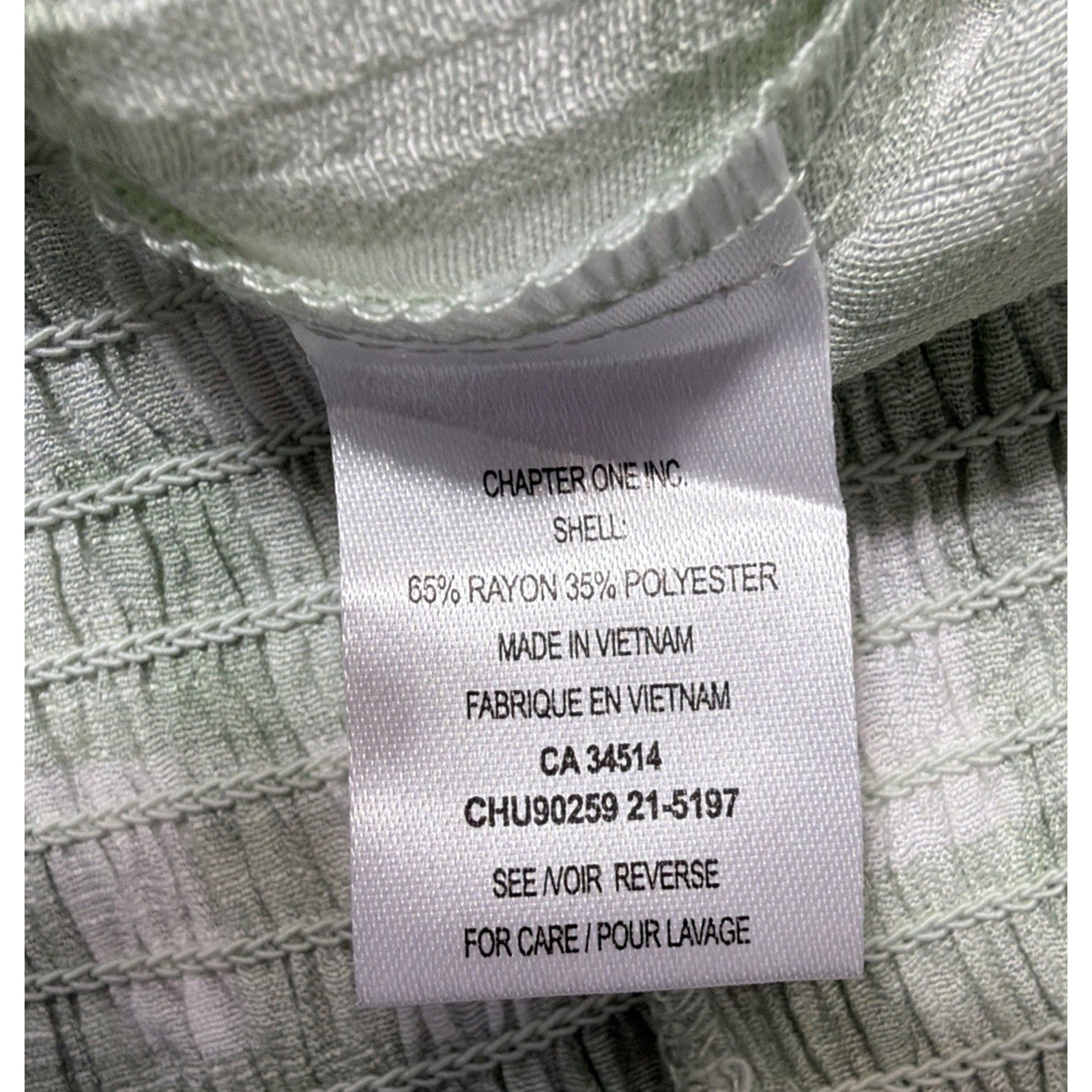 Women’s Blousology White Green Gingham Check Crop Blouse Size Large New