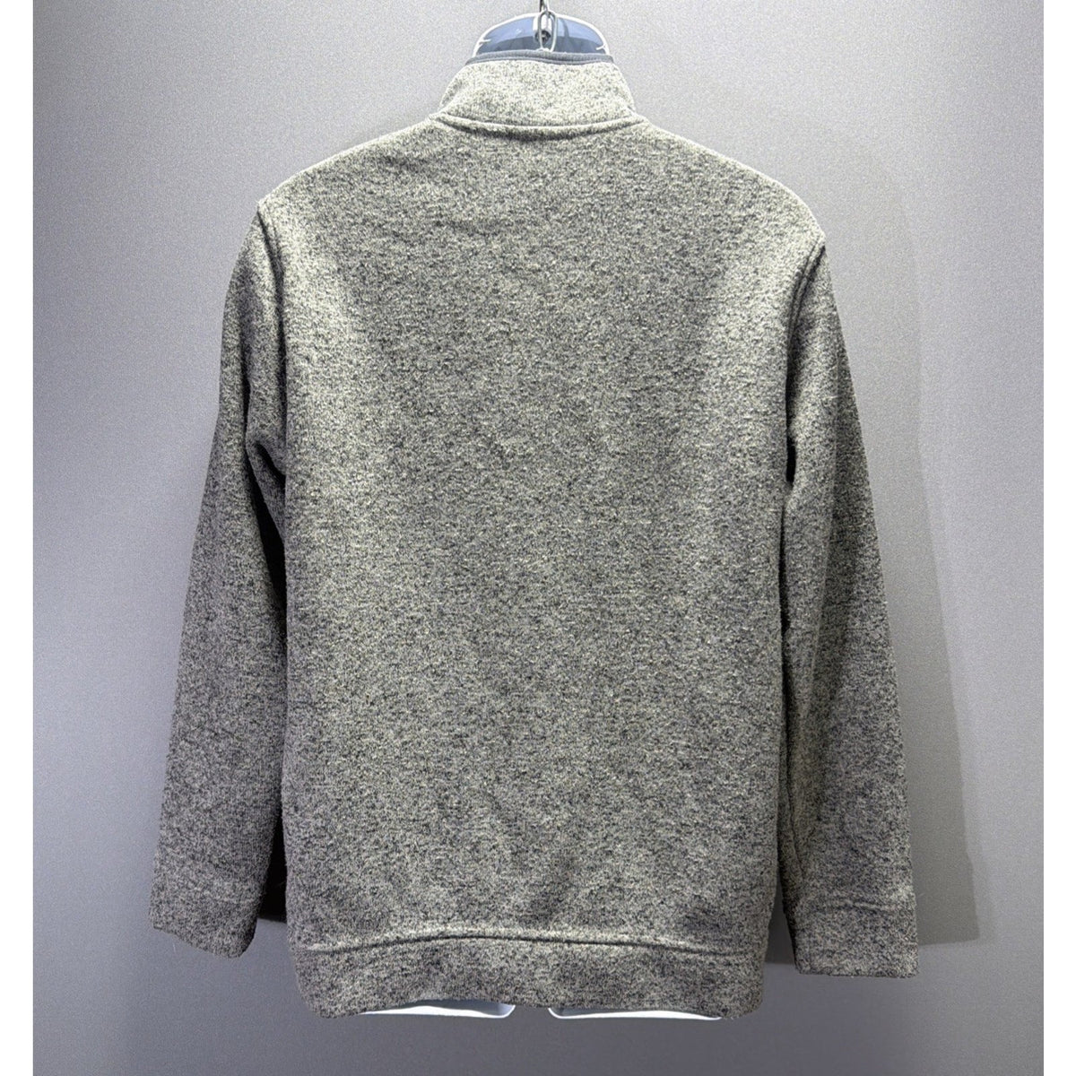 Eddie Bauer Radiator 1/4 Snap Mens Large Biege Fleece Snap Pullover Mock Neck