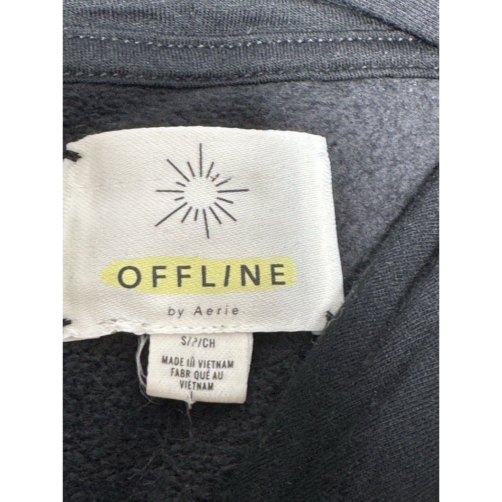 Offline by Aerie Women's Black Pullover Hoodie Long Sleeve Hooded Shirt Medium