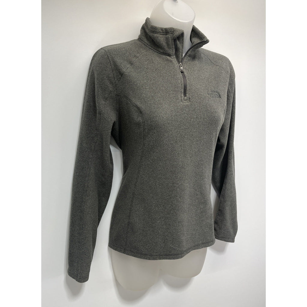 The North Face Jacket Womens S Gray Fleece Pullover 1/4 Zip Outdoors Hiking