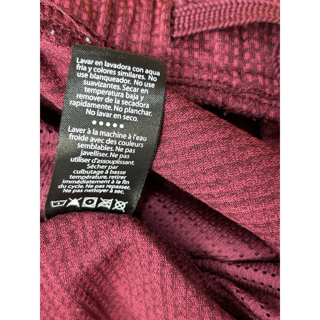 Reebok Men's Size L Burgundy Draw String Athletic Gym Basketball Shorts.