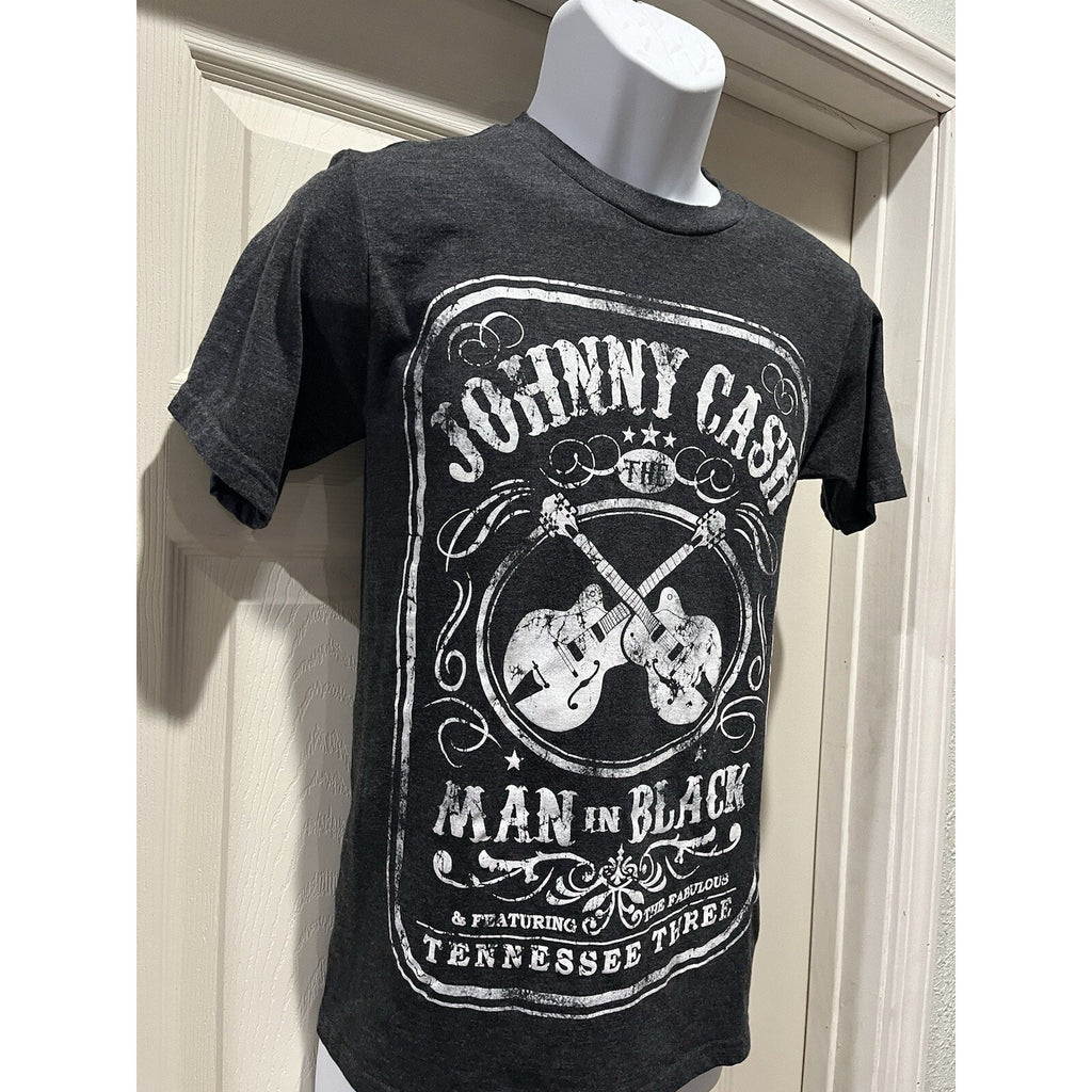 Johnny Cash T Shirt Mens Small Black Short Sleeve Crewneck Man In Black Graphic