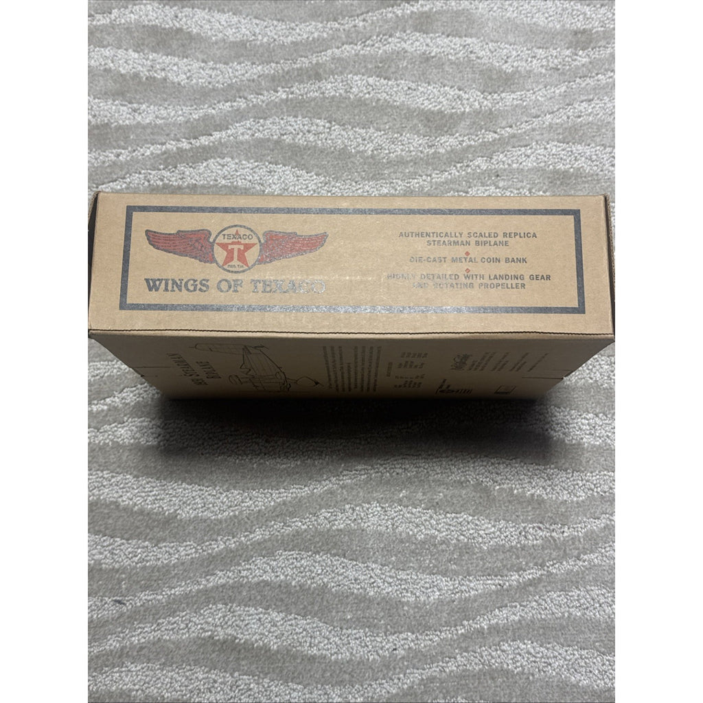 ERTL Wings of Texaco 1931 Stearman Biplane Coin Bank #3 NIB F121 Die Cast