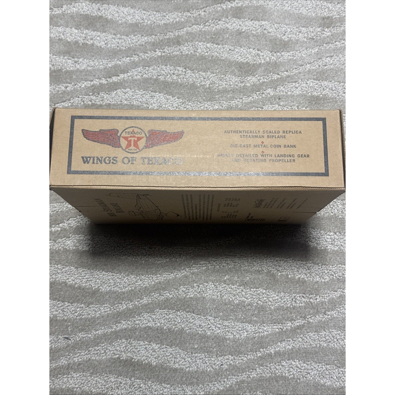 ERTL Wings of Texaco 1931 Stearman Biplane Coin Bank #3 NIB F121 Die Cast