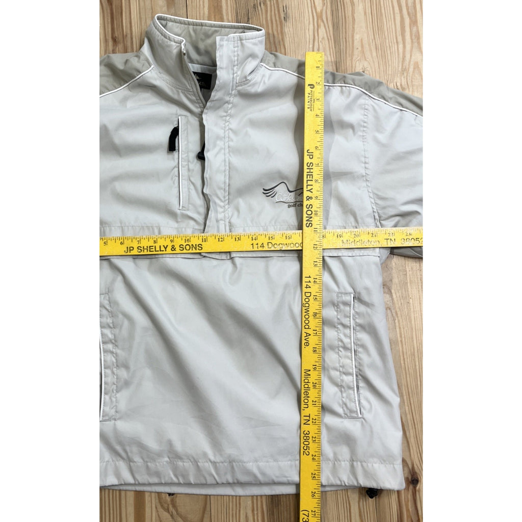 Antigua Lancer Golf Men's Pullover Windbreaker Biege Size L