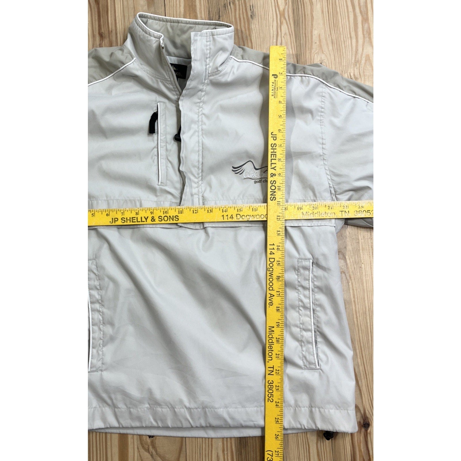 Antigua Lancer Golf Men's Pullover Windbreaker Biege Size L