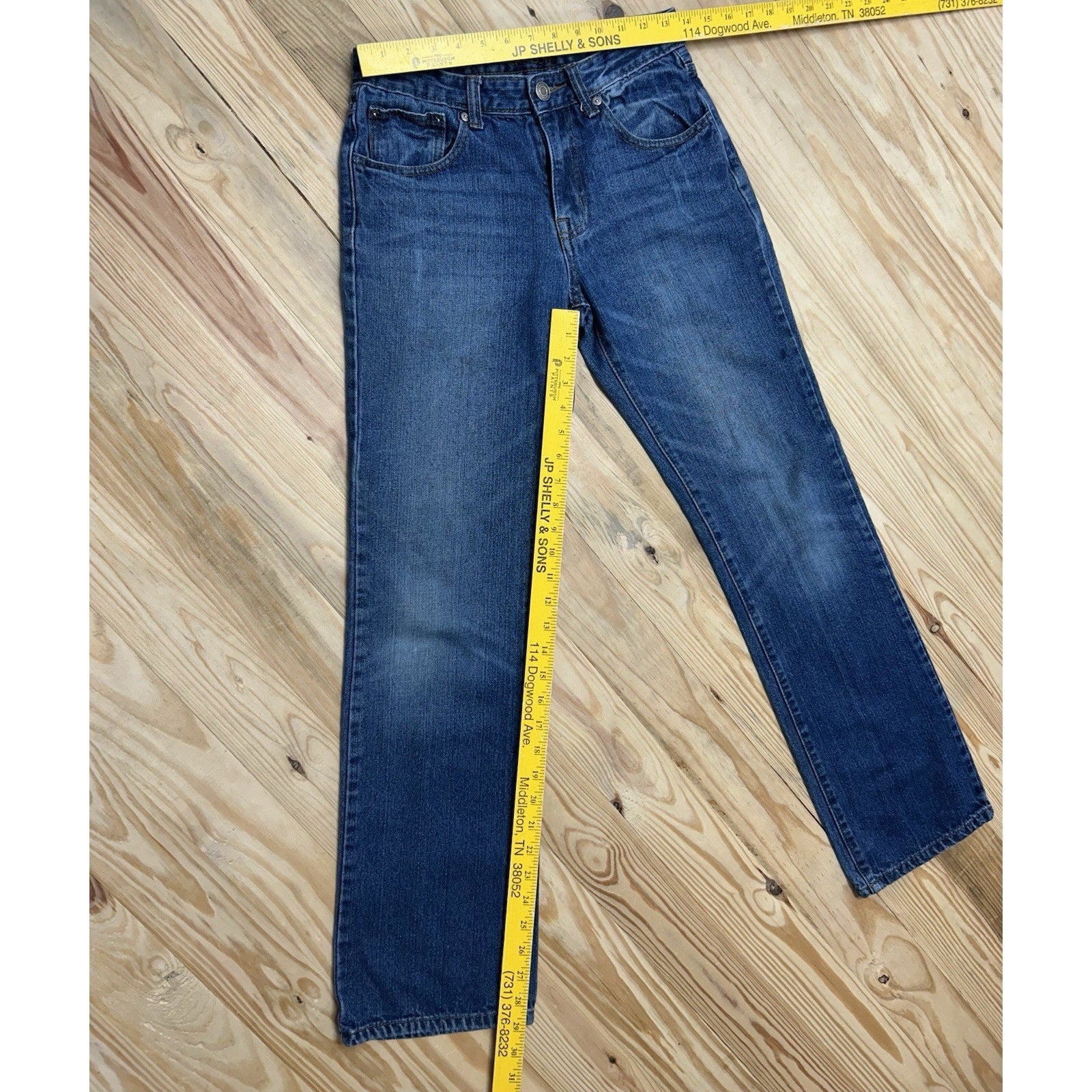 Carbon Boot Cut Jeans Men's 28x32 Blue Denim Streetwear.