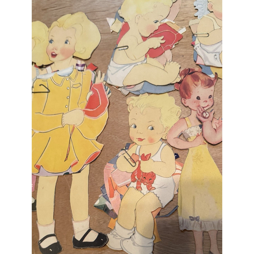 Huge Vintage Paper Dolls Lot 1930s 40s 50s Dolls Clothes Outfits Ephemera 100+