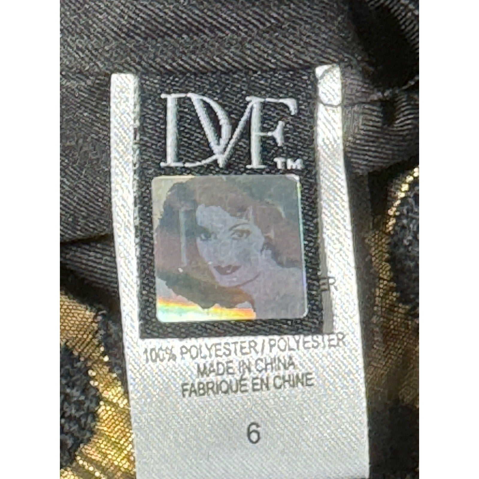 Diane Von Furstenberg DVF Gami Coat Dress Womens 6 Gold Black Polka Dot NWT