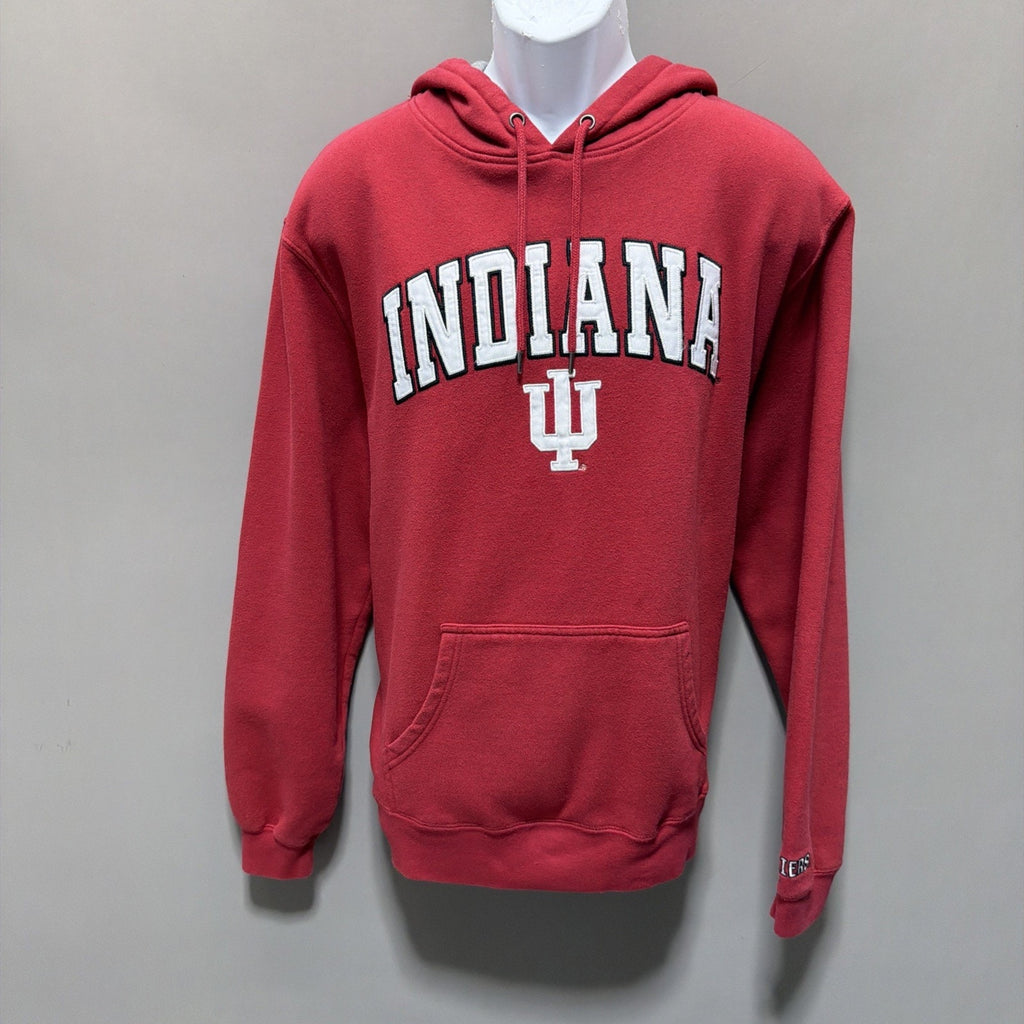 Indiana University Fleece Hoodie XXL Red Pullover Sweatshirt Stitched Top World