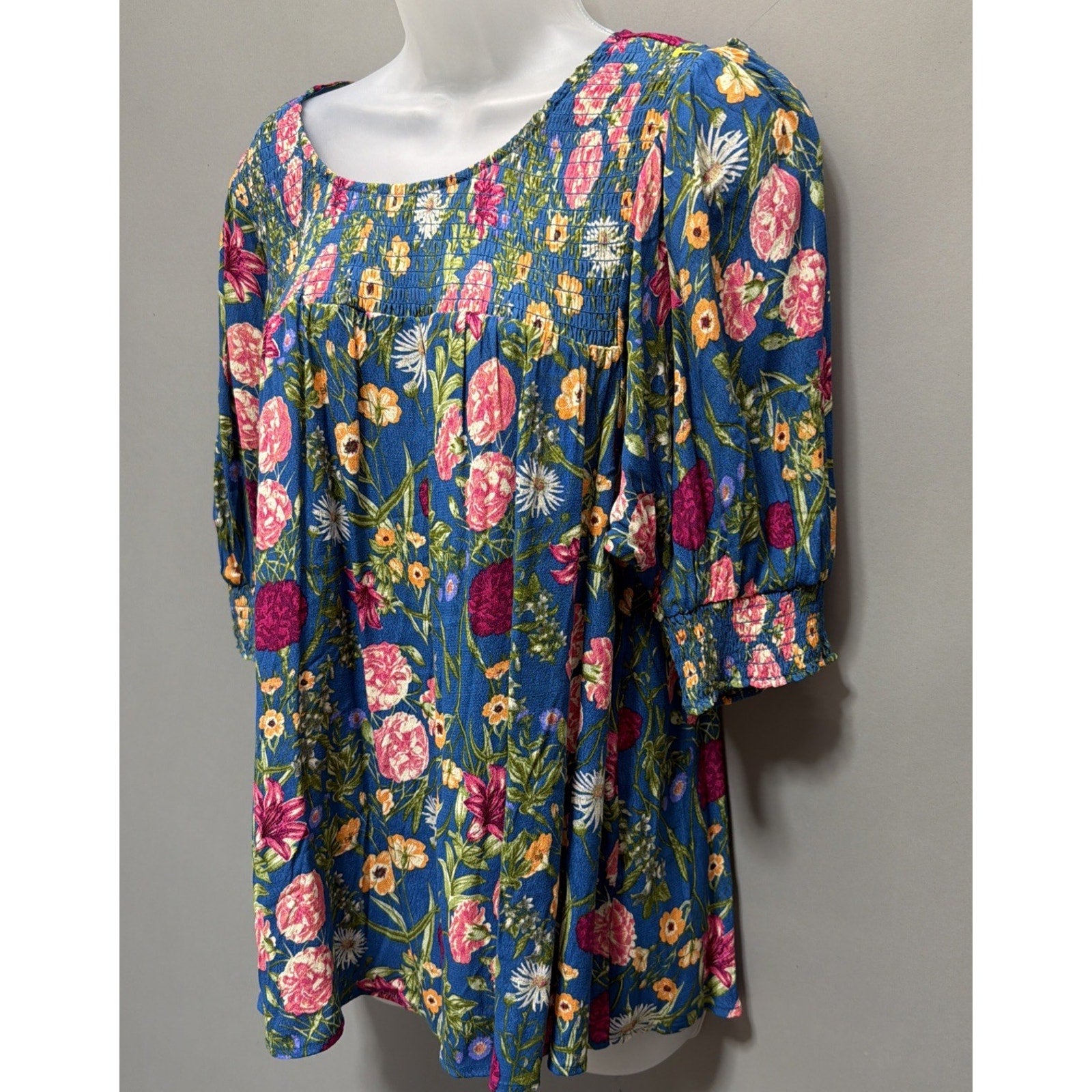 Terra & Sky Women’s Plus Size Top Size 0X 14W Floral NWOT