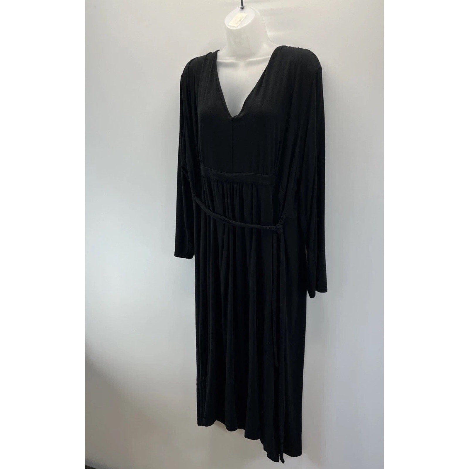 24seven Comfort Apparel Womens Surplice Long Casual Maxi Dress 3X