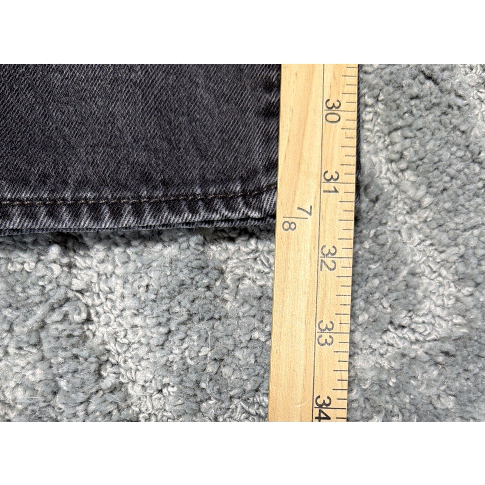 Levis 501 Jeans Men 32x32 Black Denim Button Fly Straight Leg Faded Goth Grunge
