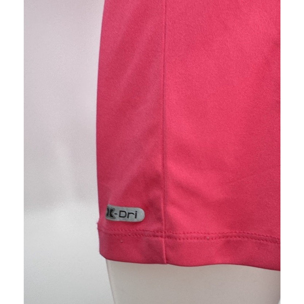 Reebok women's size M t-shirt pink scoop neck short sleeves "Reebok" logo