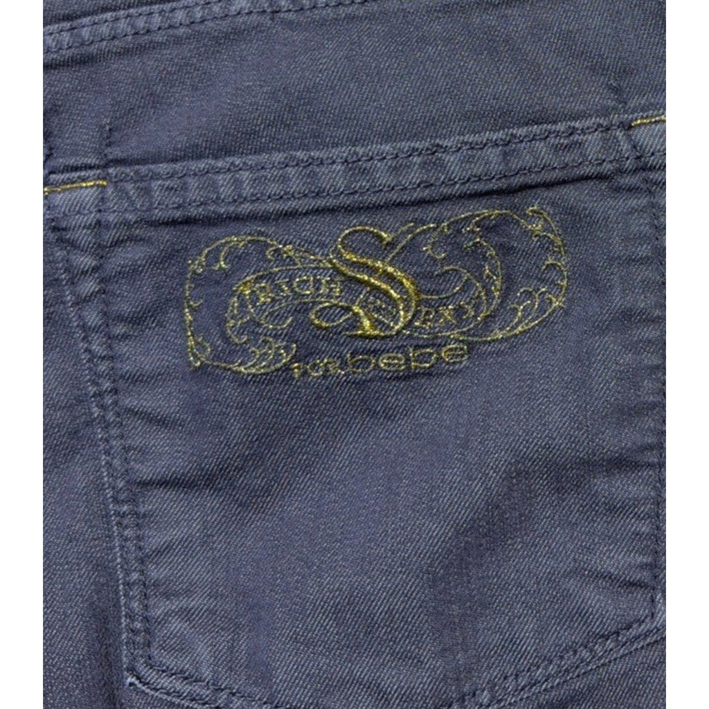 Rich and Sexy for Bebe Denim Embroidered Skinny Jeans Size 27 Grey