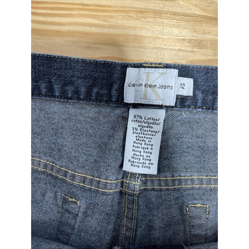 Women’s Calvin Klein Crop Jeans Size 12 Blue Stretch