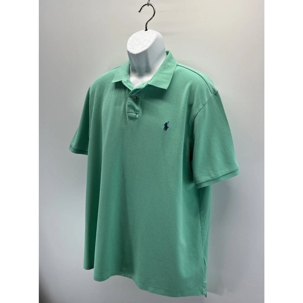 Polo Ralph Lauren Classic Fit Shirt Mens XL Mint Green Short Sleeve Polo Cotton