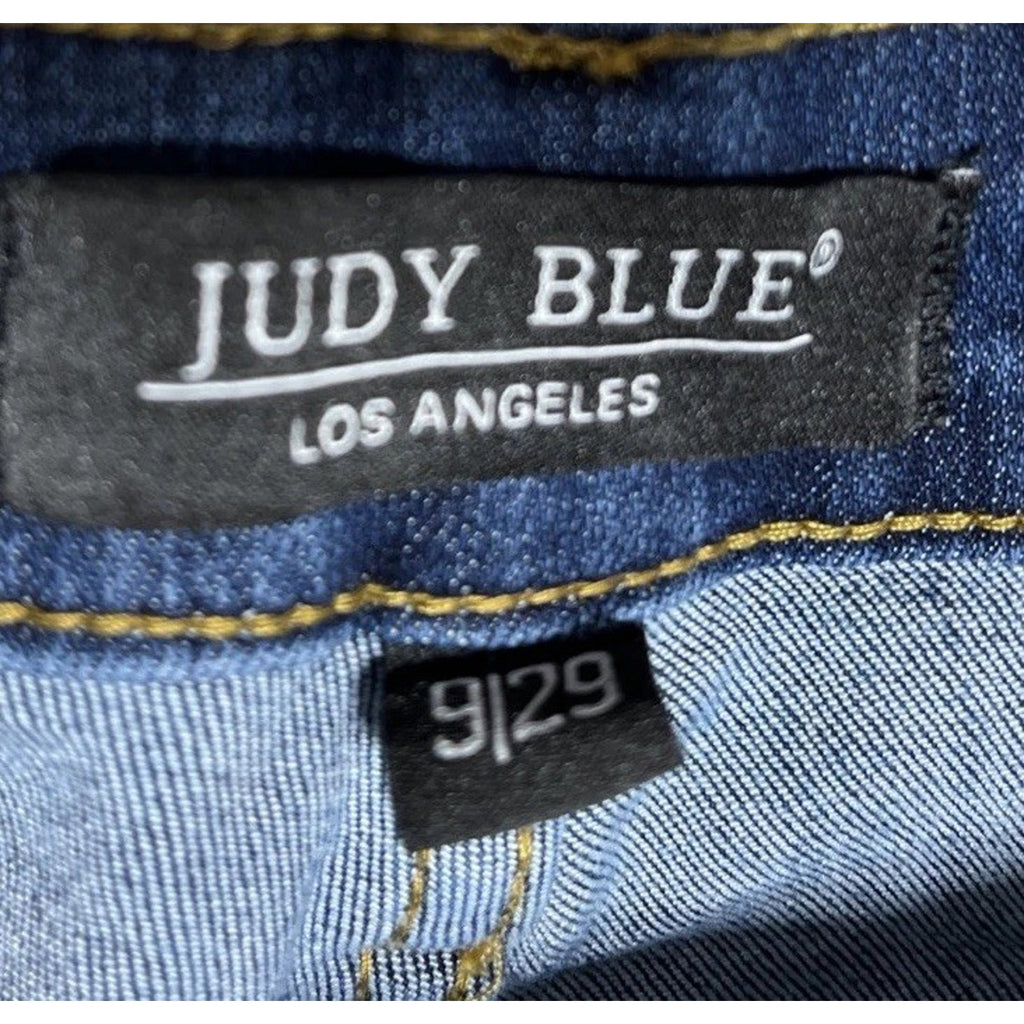 Judy Blue Jeans Women's 9/29 Slim Fit Skinny Leg Blue Stretch Denim Mid Rise