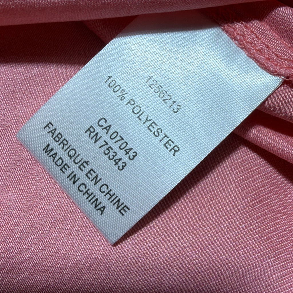 Cupcakes And Cashmere Top Womens M Pink Sleeveless Blouse Ruffled V-Neck NWT