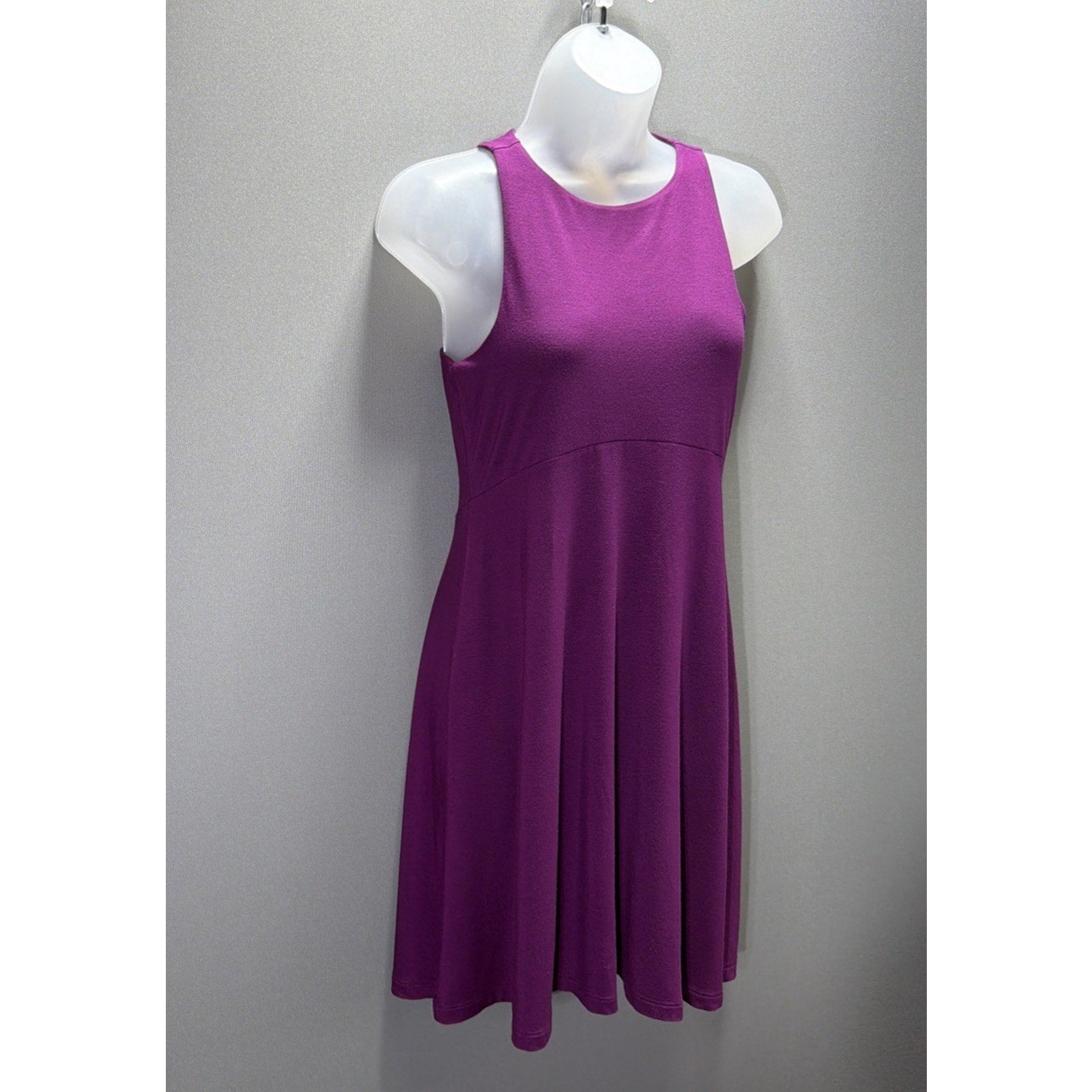 ATHLETA WOMEN'S VELVET PLUM SLEEVELESS SANTORINI THERA DRESS PETITES Sz XSP