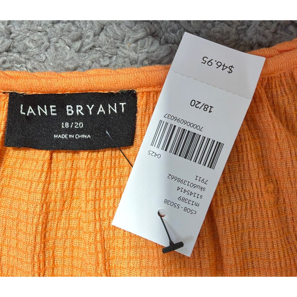 Lane Bryant Braided Keyhole Neck Top blouse Tunic Plus Size 18-20 NWT