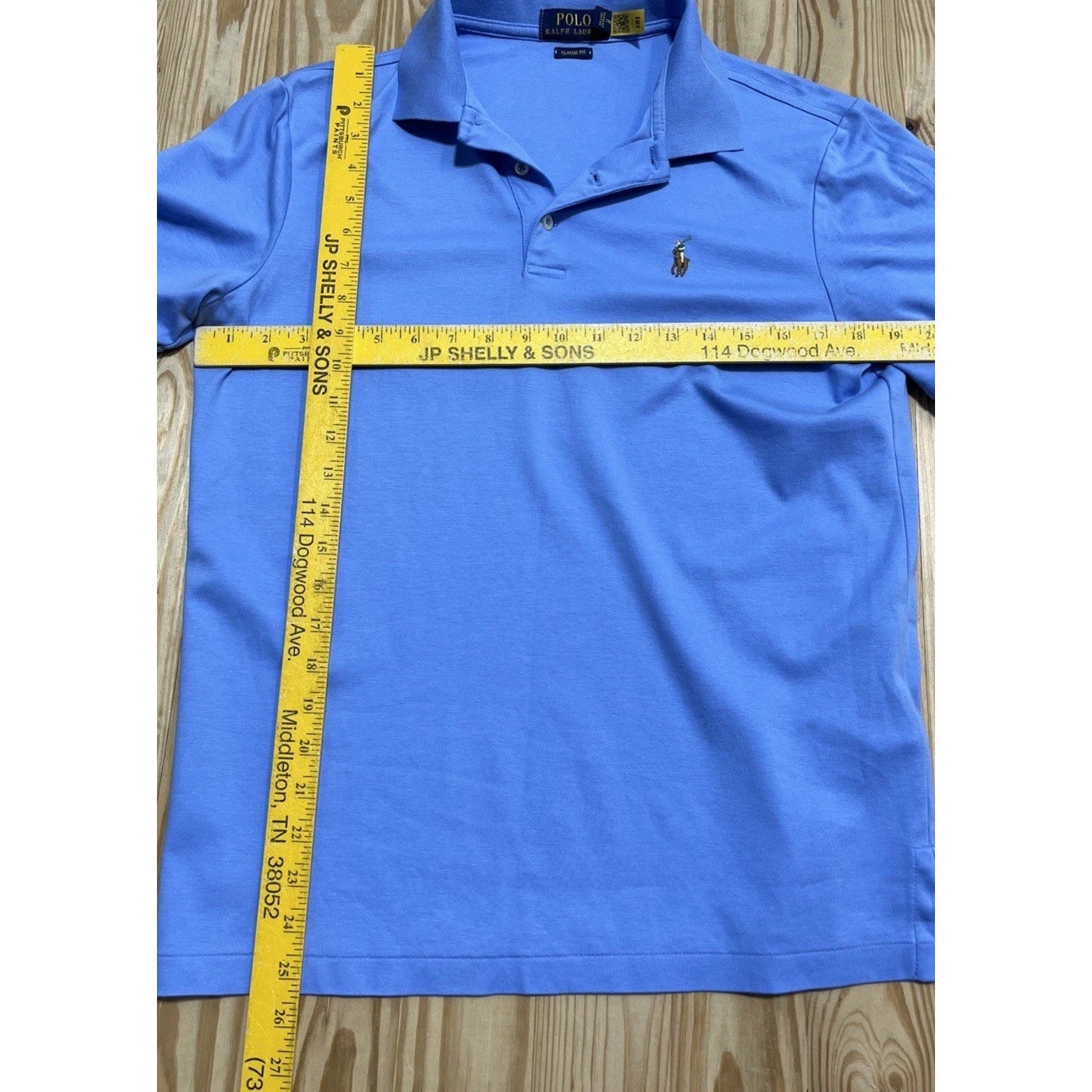 Polo Ralph Lauren Men's Blue Classic-Fit Soft Short-Sleeve Pony Logo Shirt S