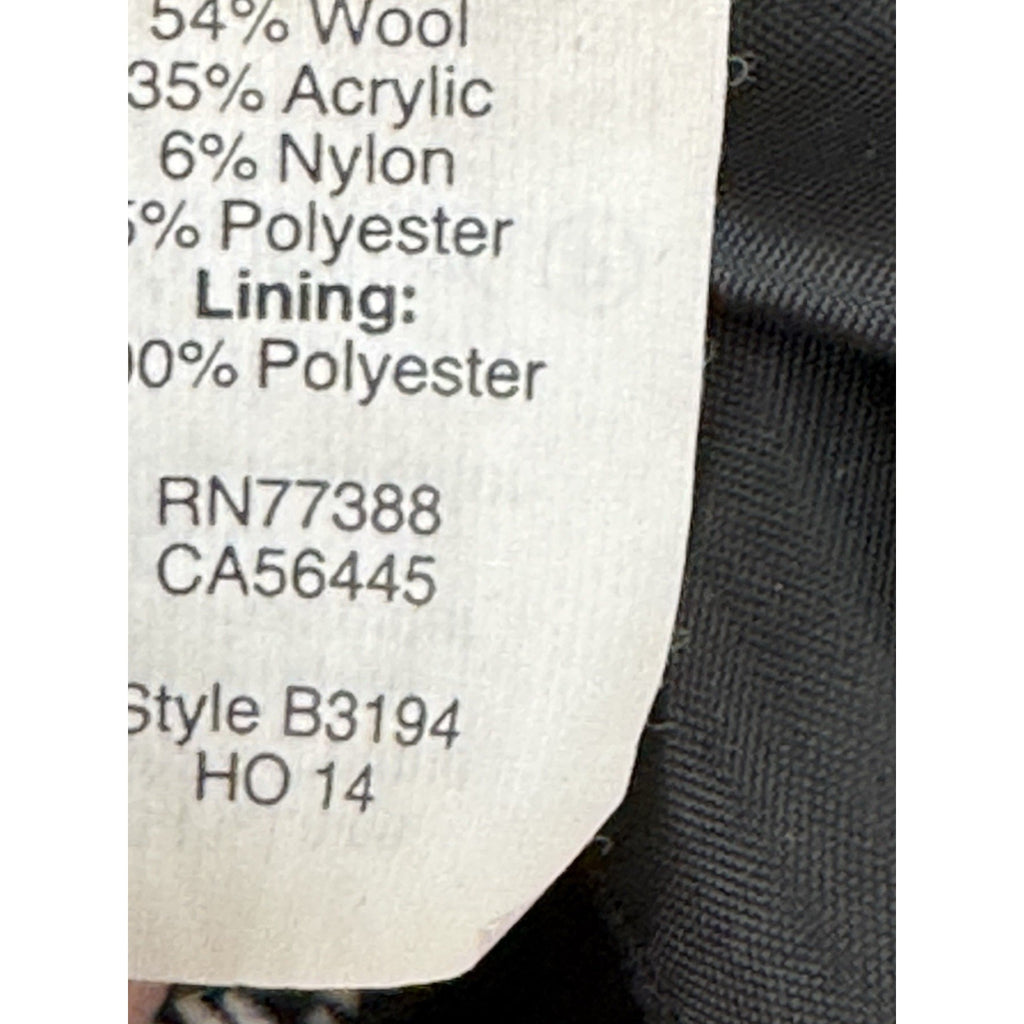 J. Crew City Coat Herringbone Wool Blend Chic Black & White Size 4 Warm & Classy