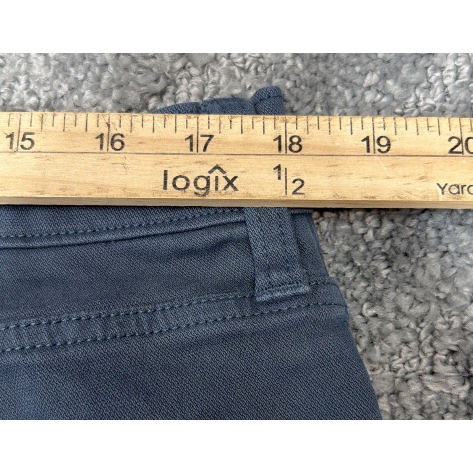 J.Crew Flex Jeans Mens 35x32 Straight Fit Blue Gray Stretch Denim Garment Dye