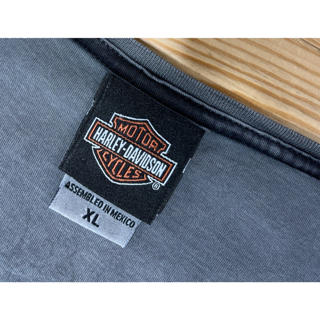 Harley Davidson Women Short Sleeve Shirt Gray with Red XL Sioux Falls SD 2011
